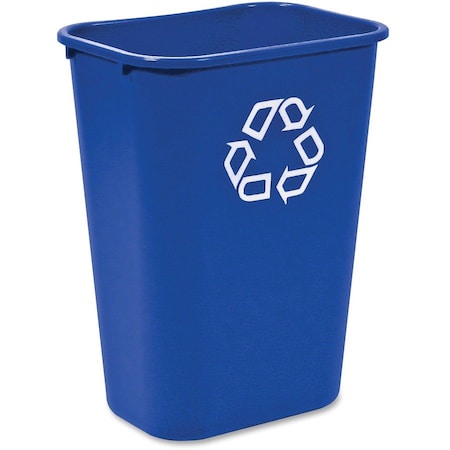 Rubbermaid Commercial 10.31 gal Rectangular Large Recycling Wastebasket, Blue, Plastic RCP295773BLUECT